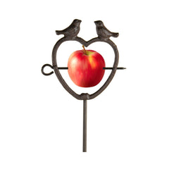 Hranitoare pentru pasari ruginie din otel turnat Heart on Stick Esschert Design