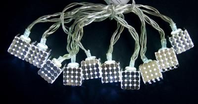 Instalatie  MagicHome Christmas Metal Cube, argintiu, 2xAA, iluminare, 0.9 metri