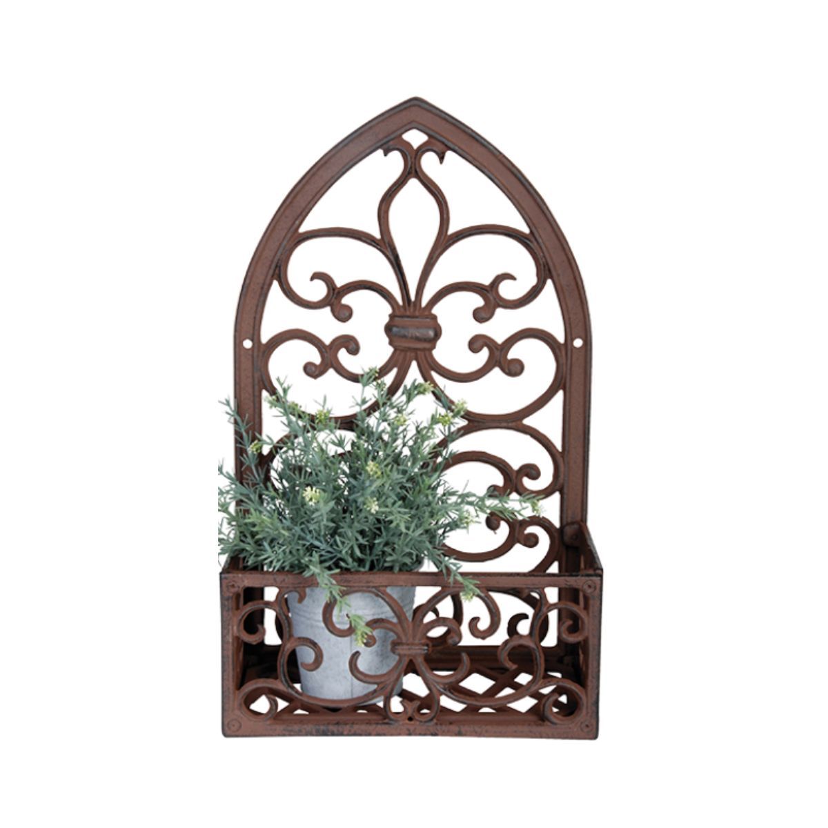 Jardiniera ruginie din otel turnat Window Elipse Esschert Design