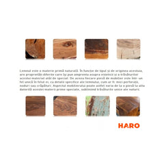 Masa de dining ovala 180x95 cm maro inchis din lemn de mango Altamira Haro