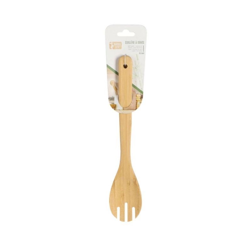 Lingura pentru servire salata, din bambus, 31,5 cm, Bambou & Co