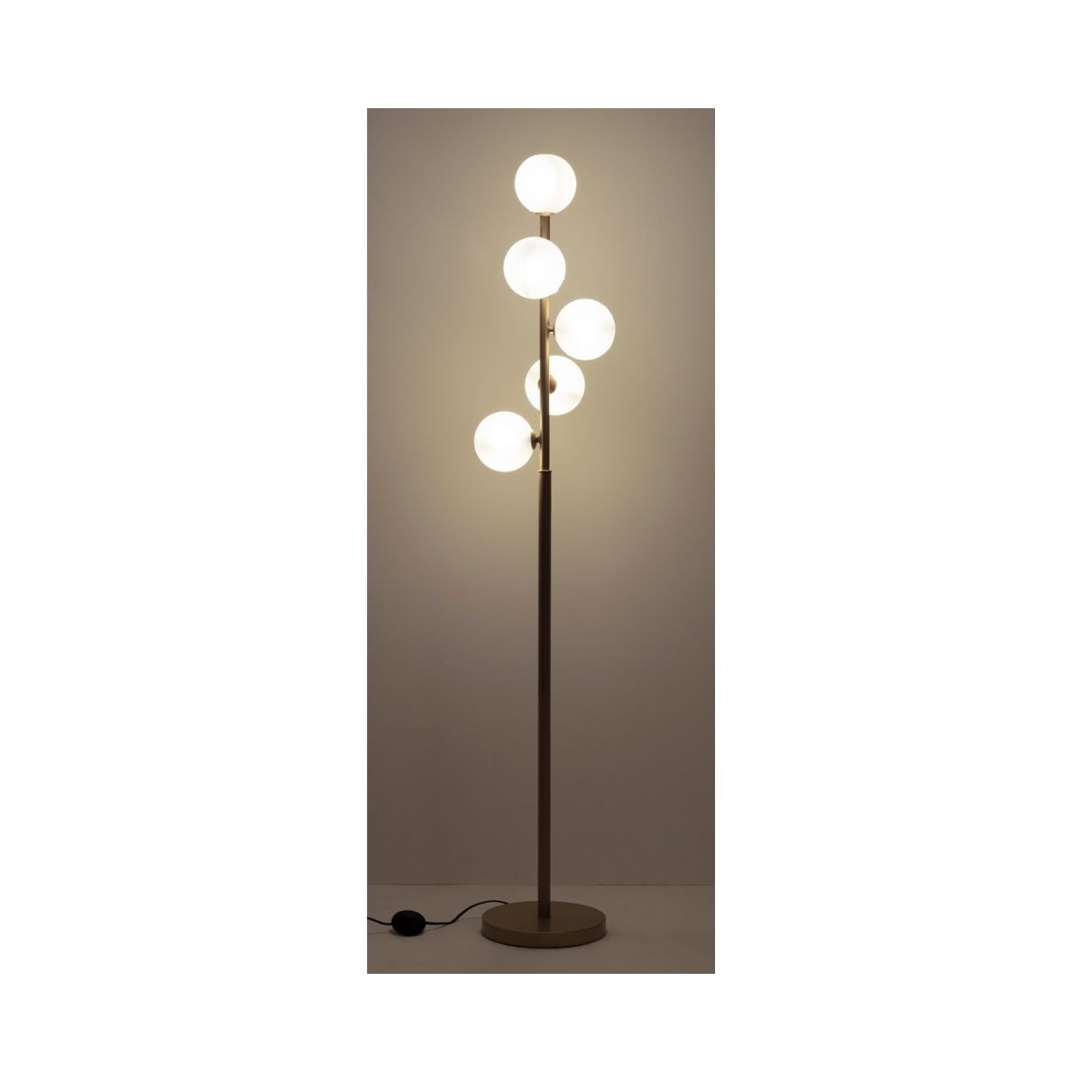 Lampadar, auriu, din metal, Balls Bizzotto