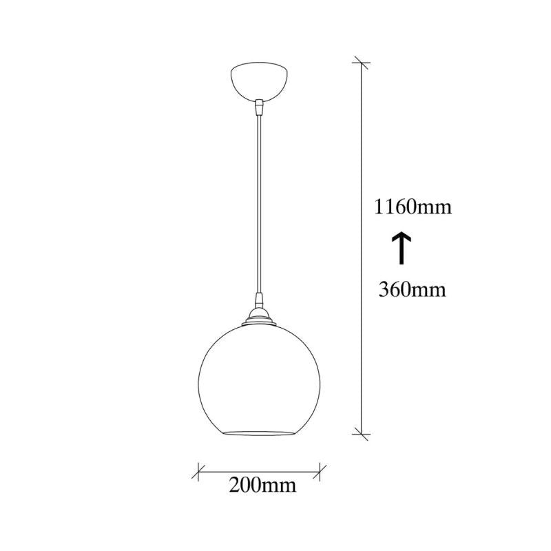 Lustra auriu/negru din metal si sticla Ø20 cm Gold