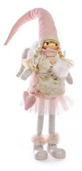MagicHome Decoratiune Craciun Inger, roz, 28 cm
