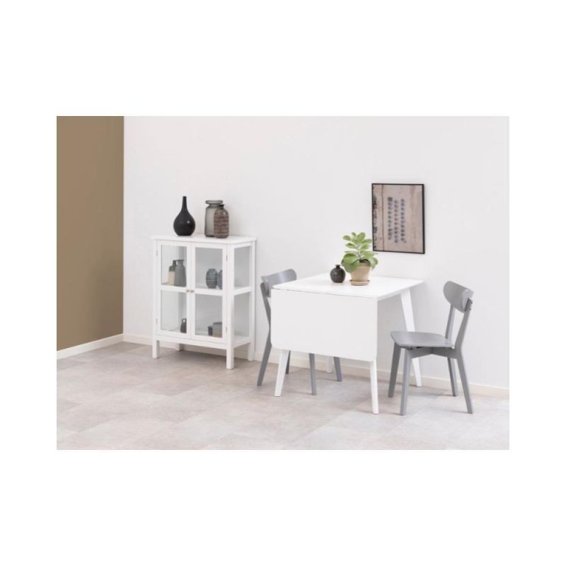 Masa de dining alba din MDF  80/120 cm Roxby Actona