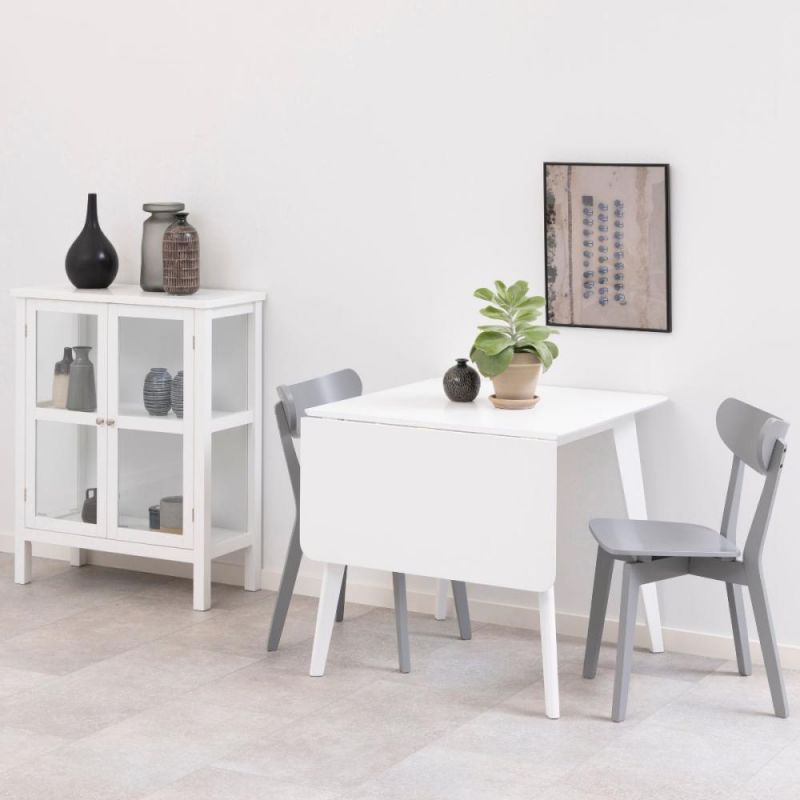 Masa de dining alba din MDF  80/120 cm Roxby Actona