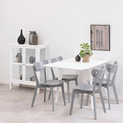 Masa de dining alba din MDF  80/120 cm Roxby Actona