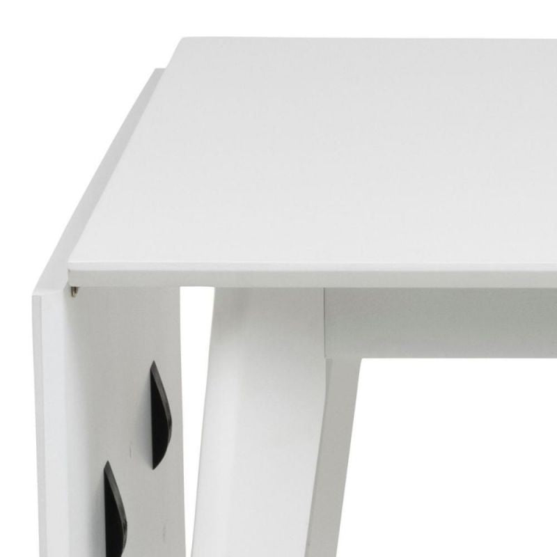 Masa de dining alba din MDF  80/120 cm Roxby Actona