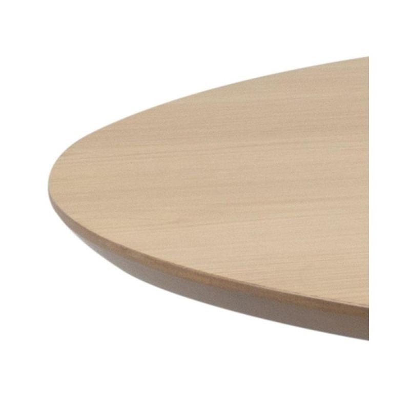 Masa de dining maro/negru din MDF furniruit Ø105 cm Roxby Actona