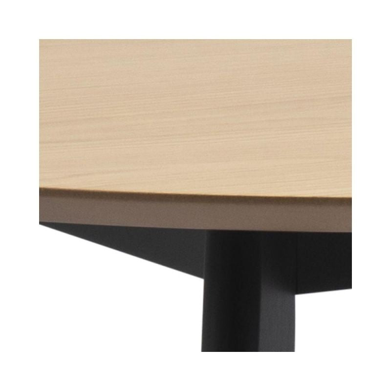 Masa de dining maro/negru din MDF furniruit Ø105 cm Roxby Actona