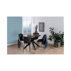 Masa de dining neagra din MDF 105 cm I_Duncan Actona