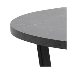 Masa de dining neagra din MDF melaminat si otel Ø110 cm Amble Actona