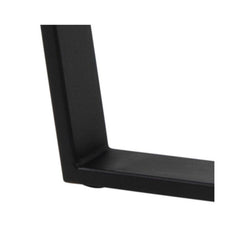 Masa de dining neagra din MDF melaminat si otel Ø110 cm Amble Actona