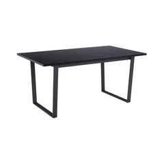 Masa de dining neagra din MDF melaminat si otel 160 cm Amble Actona