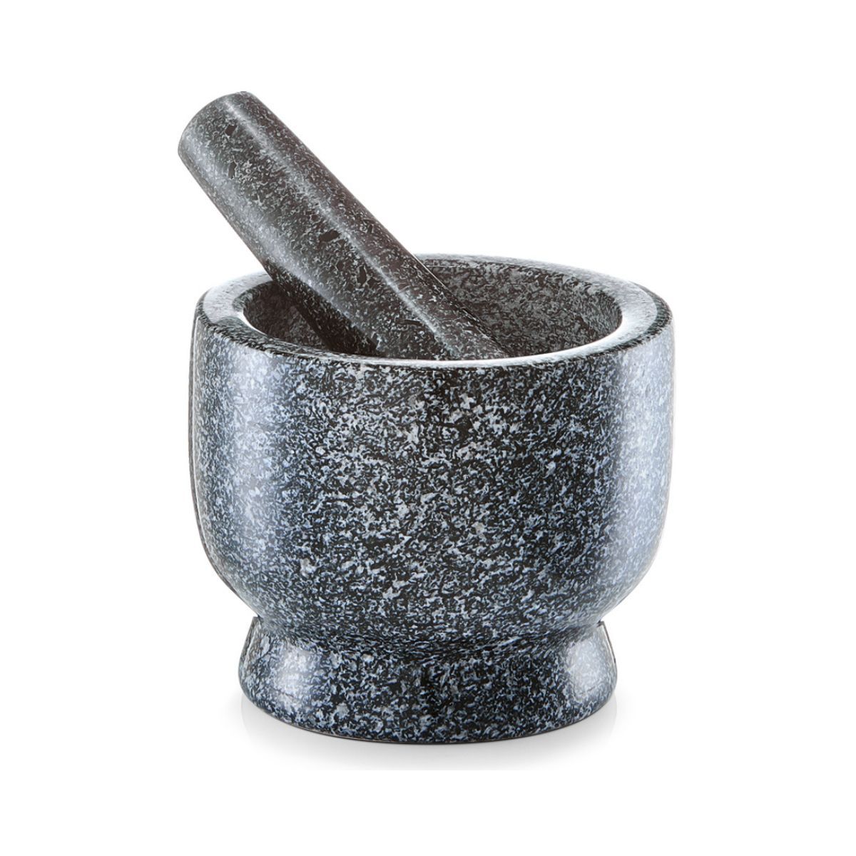 Mojar cu pistil, negru, din granit, Ø12x10, Mortar and pestle Zeller