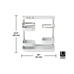 Organizator de bucatarie extensibil alb 51x15x32 cm Holster Umbra