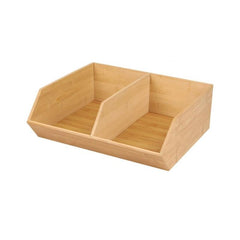 Organizator din bambus pentru accesorii cu 2 compartimente 31 x 35 x 12 cm Bambou & Co