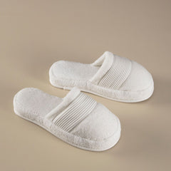 Papuci din bumbac 100% marimea 36, Maisonette Pure Slipper, crem ivory