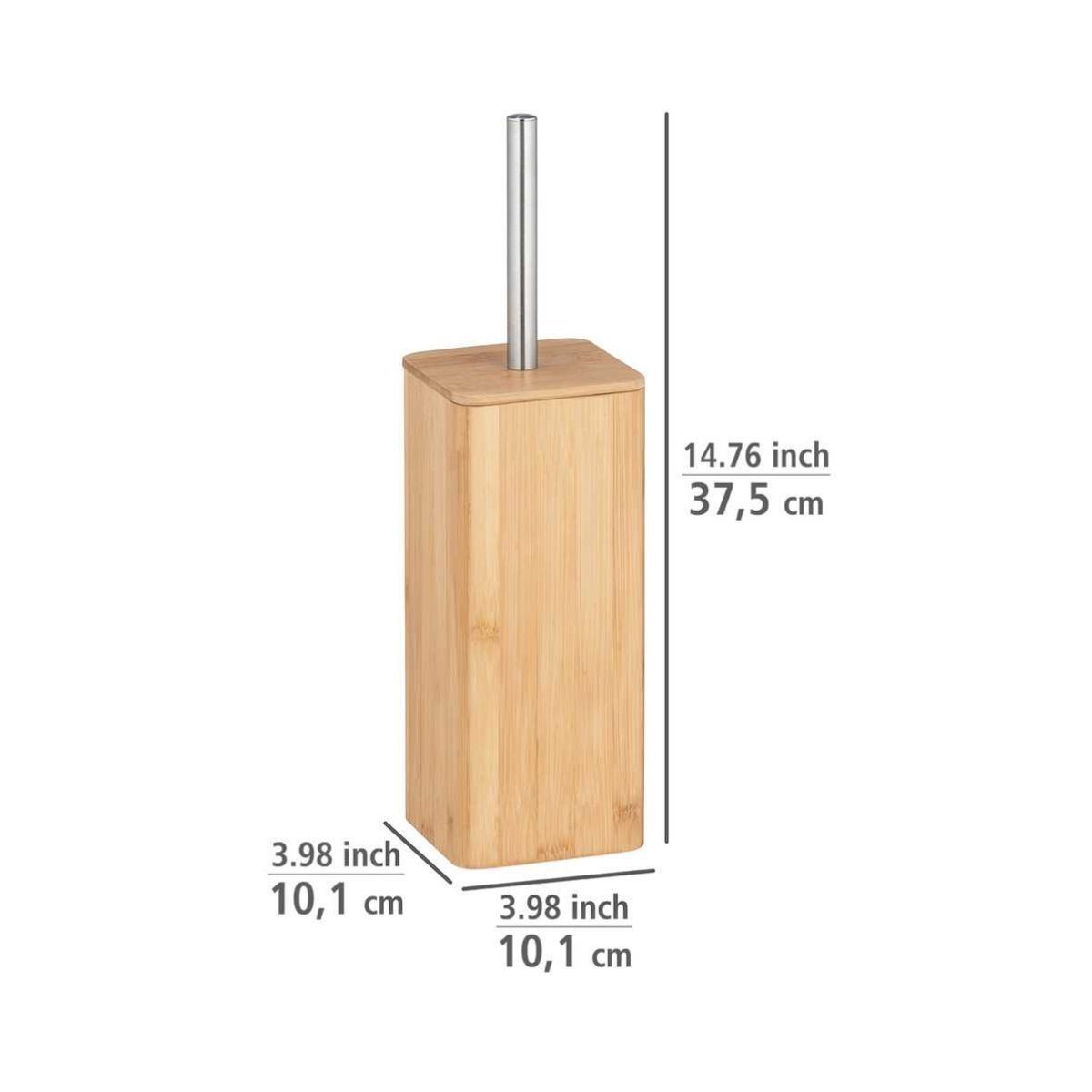 Perie de toaleta maro din bambus si inox Bambusa Wenko