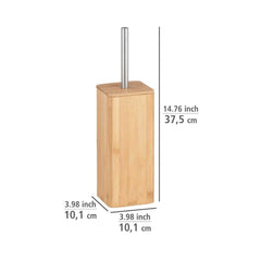 Perie de toaleta maro din bambus si inox Bambusa Wenko