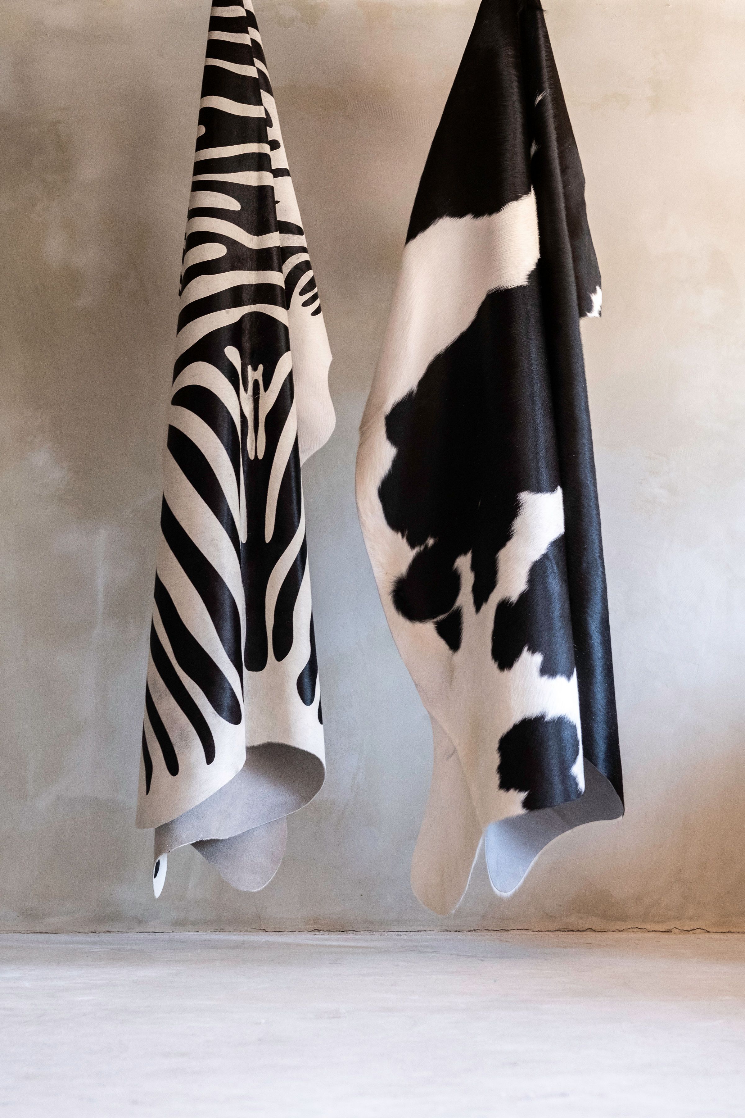 Piele naturala de vita, 2-3 m2, culoare Zebra