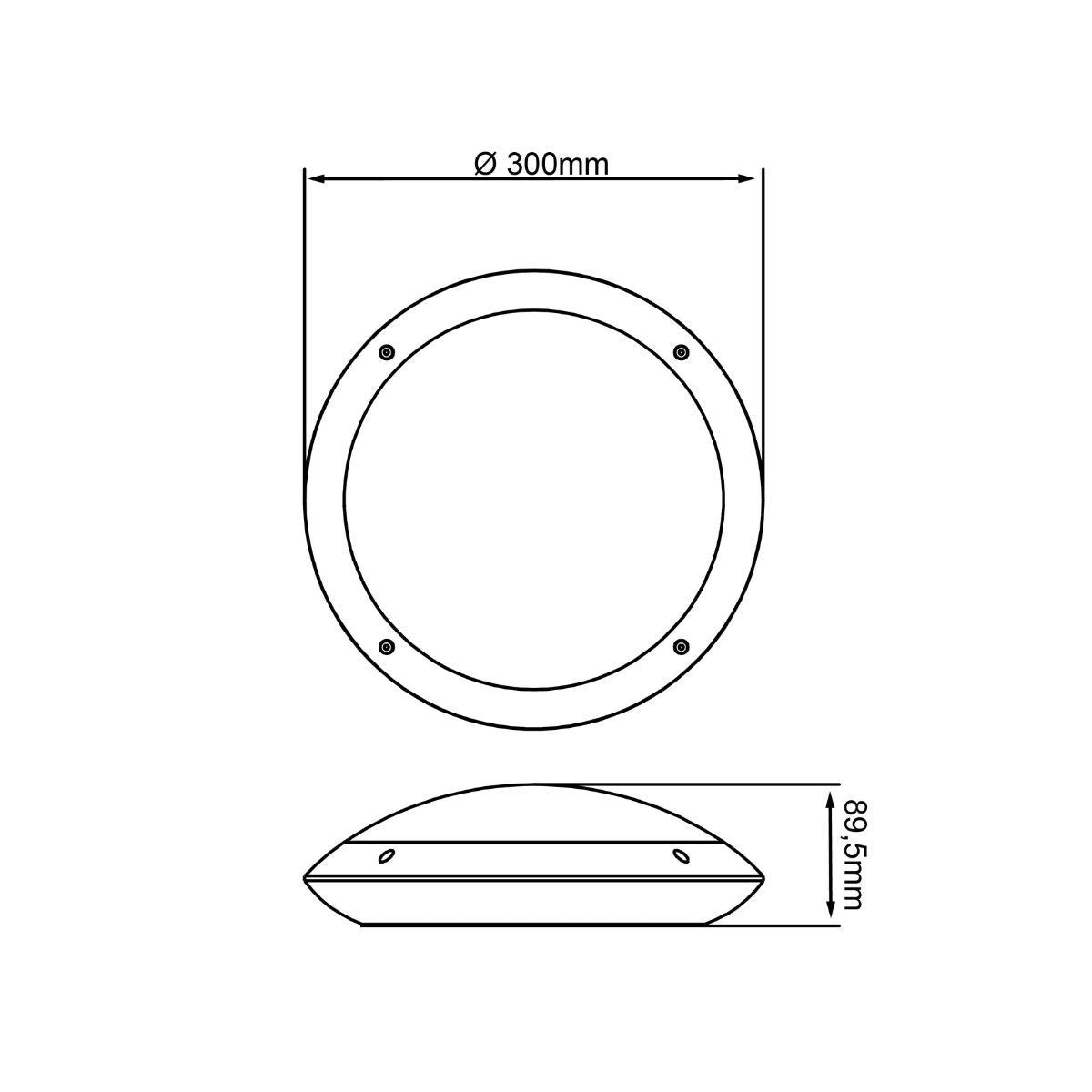 Plafoniera alba din plastic LED Medway Brilliant