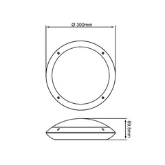 Plafoniera alba din plastic LED Medway Brilliant