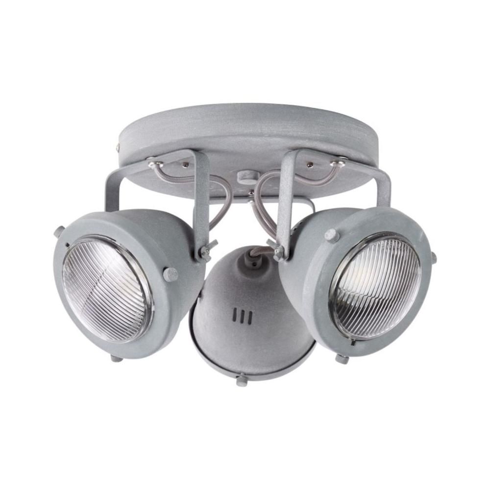 Plafoniera gri din metal cu 3 becuri Carmen LED Brilliant