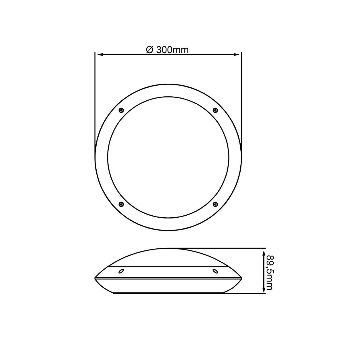 Plafoniera neagra din plastic LED Medway Brilliant