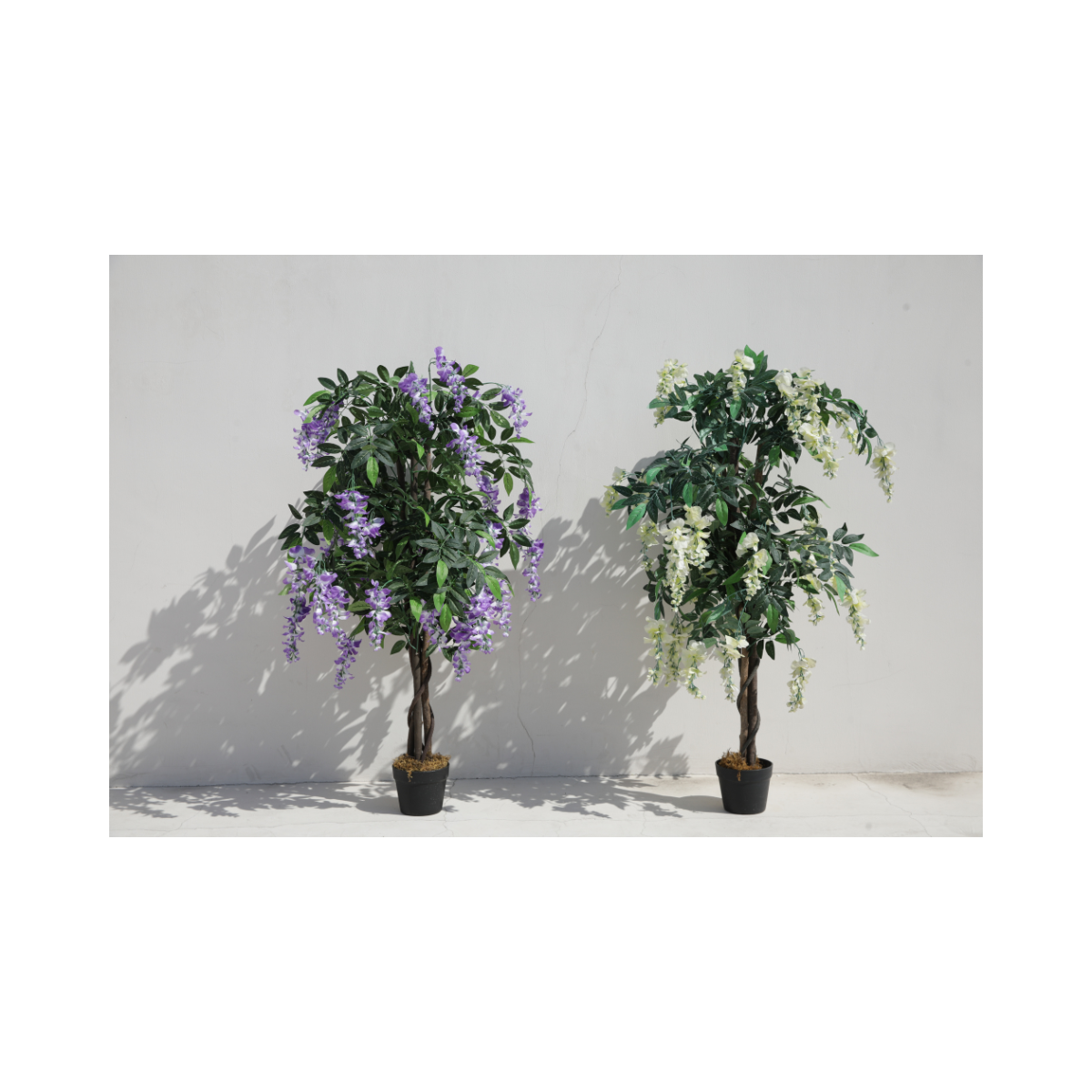 Planta artificiala 120 cm Wisteria alb