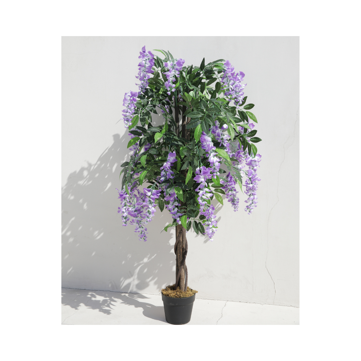 Planta artificiala 120 cm Wisteria lila-alb