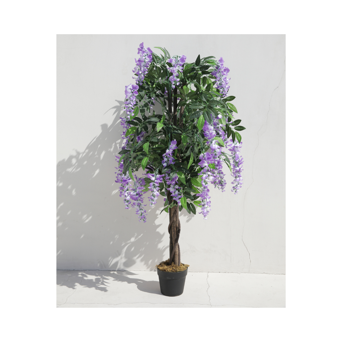 Planta artificiala 120 cm Wisteria lila-alb