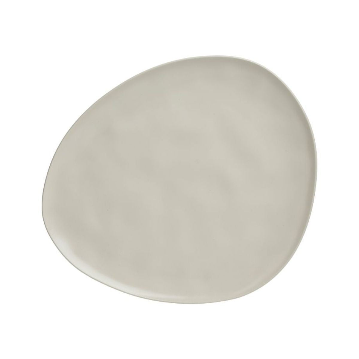 Platou de servire crem ceramic asimetric 30X26X2 cm Inart