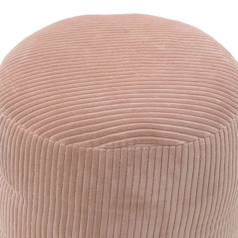 Pouf din catifea Inart, 45x45x45 cm, roz somon