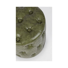 Pouf verde din piele sintetica Ø34cm Batilda Bizzotto