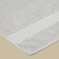 Prosop de baie din bumbac 100%, 50x100 cm, Maisonette Classy, gri deschis