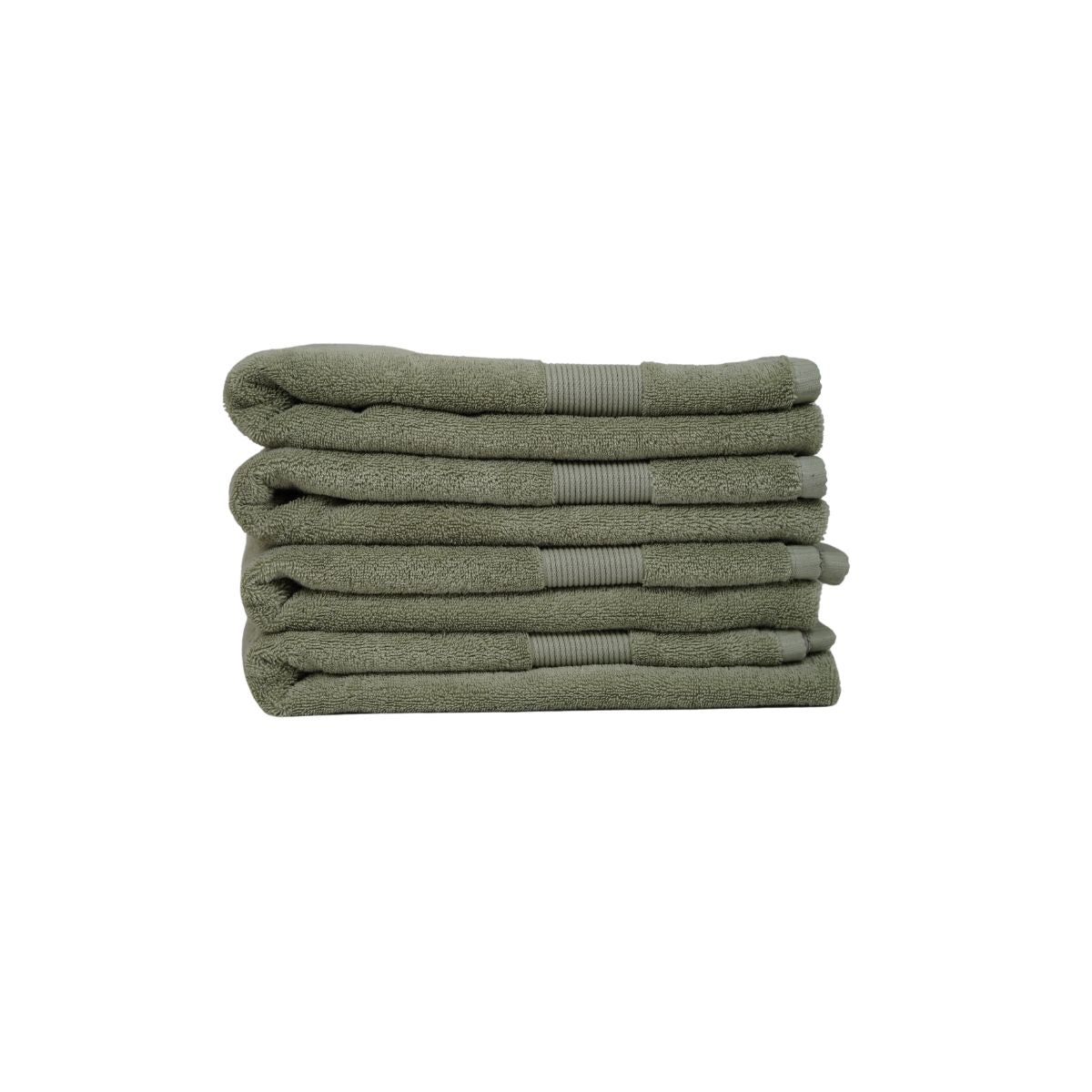 Prosop de baie din bumbac 100%, 90X150 cm, Maisonette Pure, verde oliv