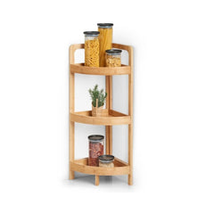 Raft de colt maro din bambus 29 x 29 x 85 cm Corner Shelf Zeller