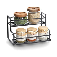 Raft pentru bucatarie negru din metal 26 cm, Kitchen rack Zeller