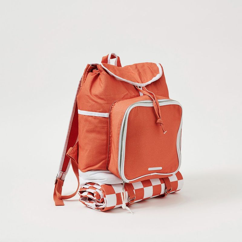 Rucsac picnic termoizolant cu patura si accesorii pentru 2 persoane Sunnylife Luxe