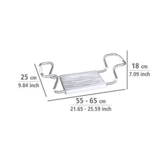 Scaunel ajustabil 55-65 cm pentru cada, alb, din plastic si aluminiu, Secura Wenko