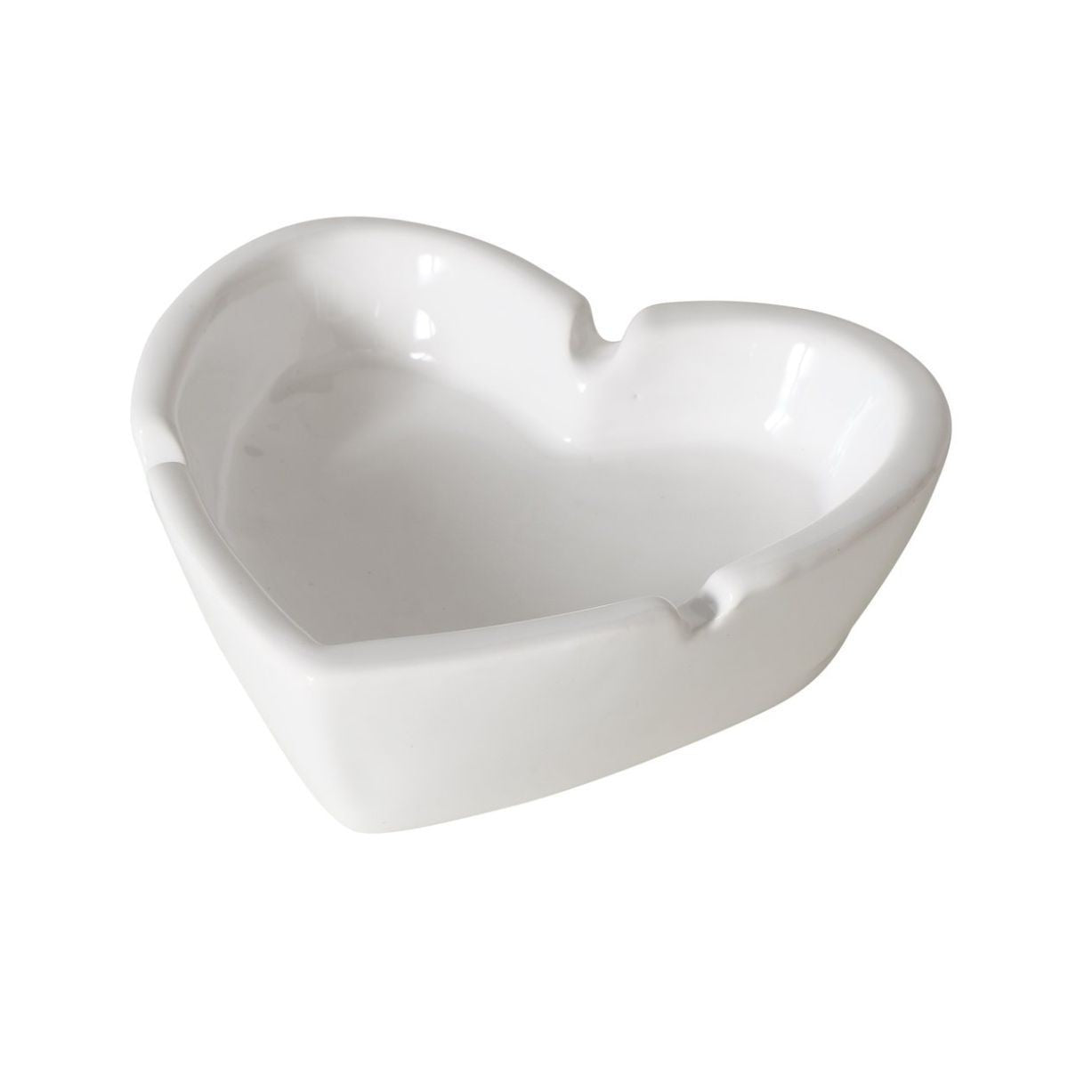 Scrumiera alba din ceramica Heart Boltze