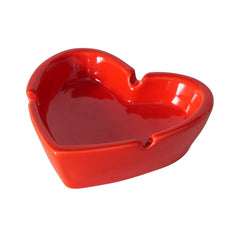 Scrumiera rosie din ceramica Heart Boltze