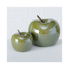 Set 2 decoratiuni verde din ceramica 7 / 9 cm design mar Perly Boltze