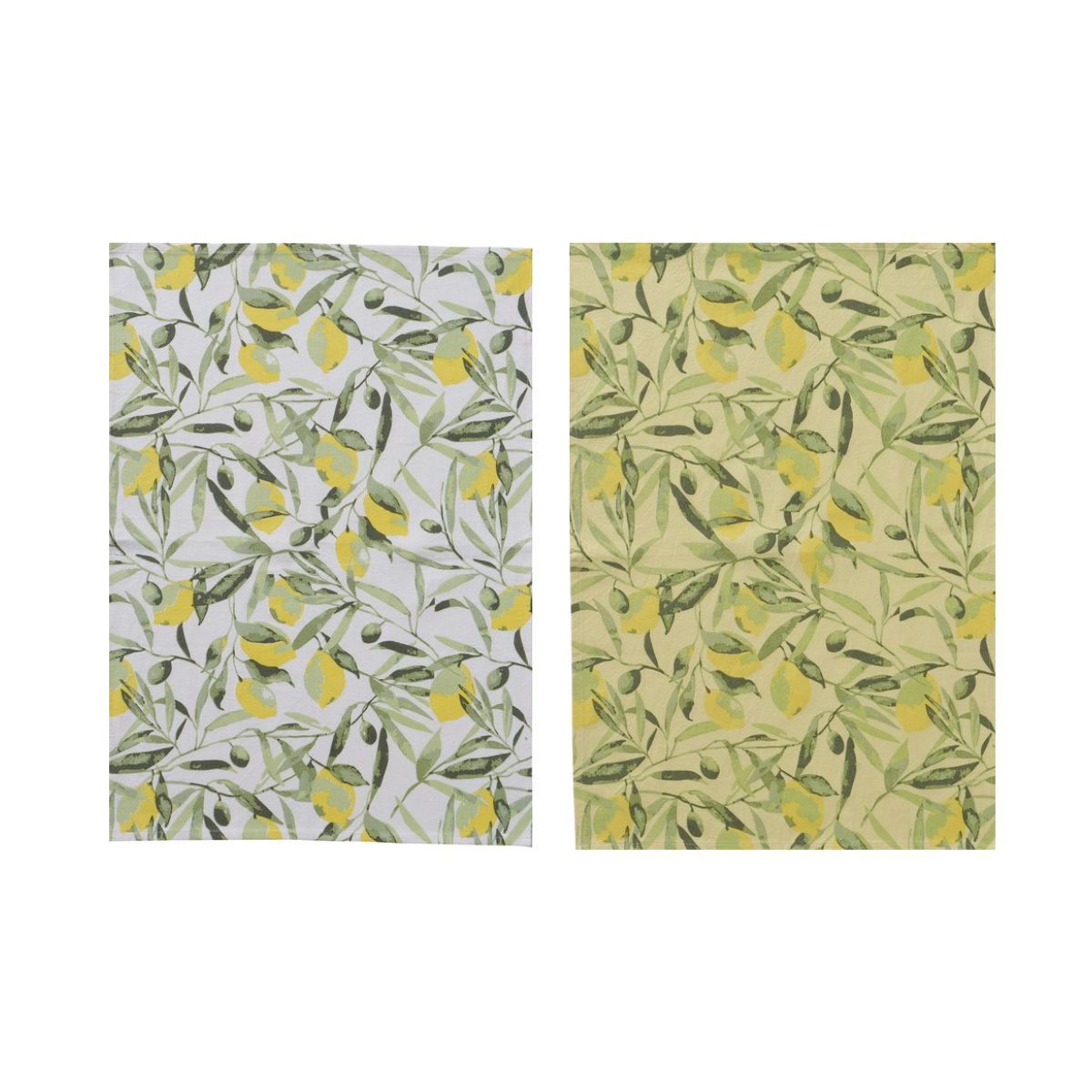 Set 2 prosoape de bucatarie verde/alb 70 x 50 cm Zitronella Boltze