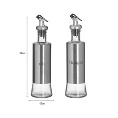 Set 2 recipiente din metal si sticla 350cc Ø7X24 Inart