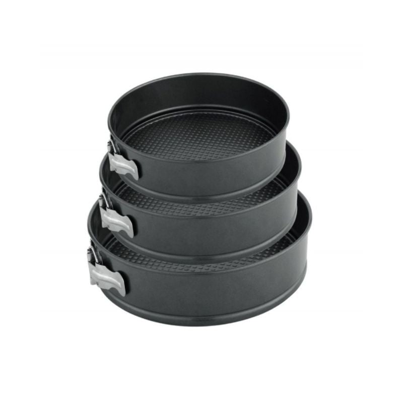 Set 3 forme rotunde pentru prajituri si torturi din metal antiaderent, Grunberg K17