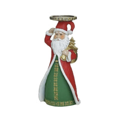 Set 3 suporturi de lumanari Craciun verzi din ceramica Figurine 23 cm Inart