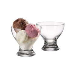 Set 6 cupe de inghetata, din cristal de Bohemia, 300 ml