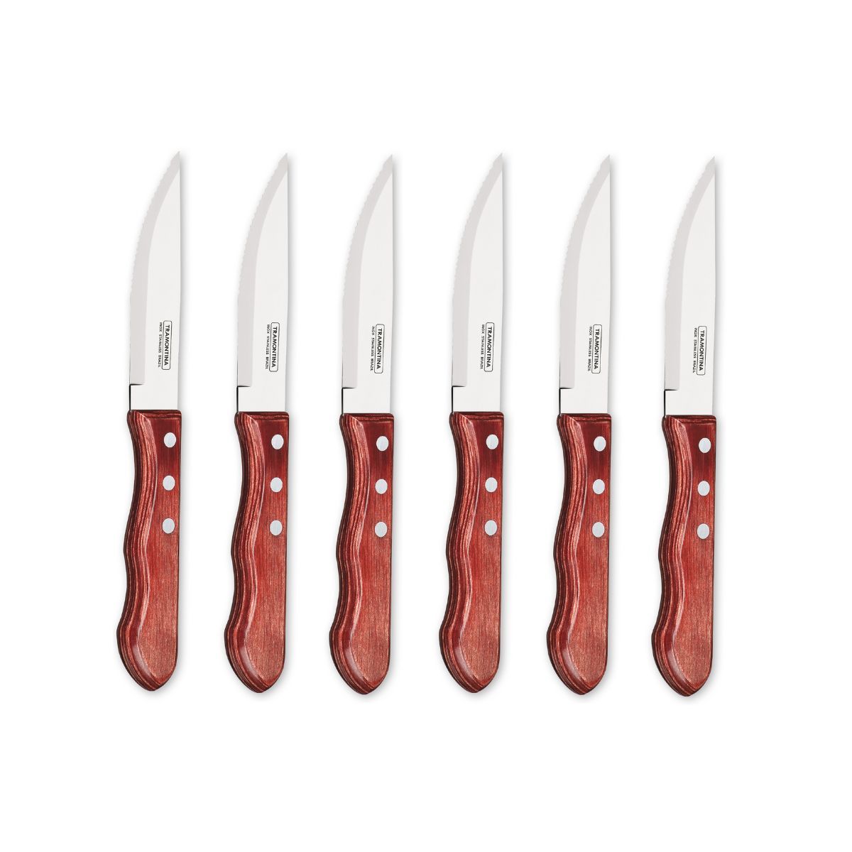 Set 6 cutite Jumbo Steak rosu Tramontina